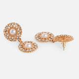 Accessorize London Gold Diamante Short Drop Earrings Zinc Drops & Danglers