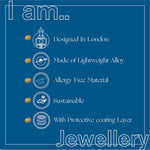 Accessorize London Gold Diamante Short Drop Earrings Zinc Drops & Danglers