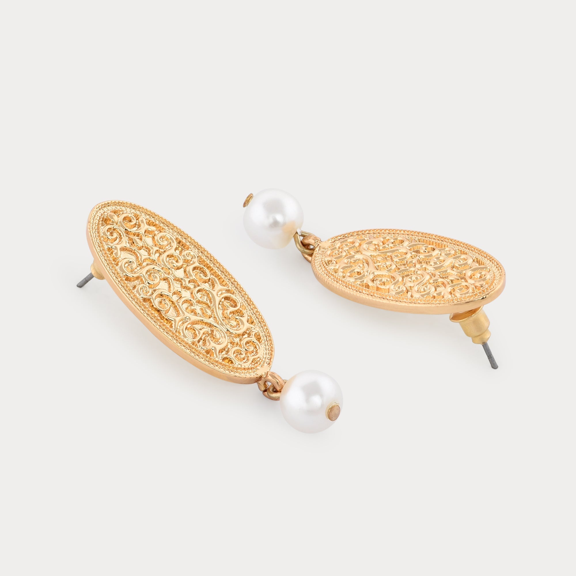 Accessorize London Women's Gold Pearl Drop Earring