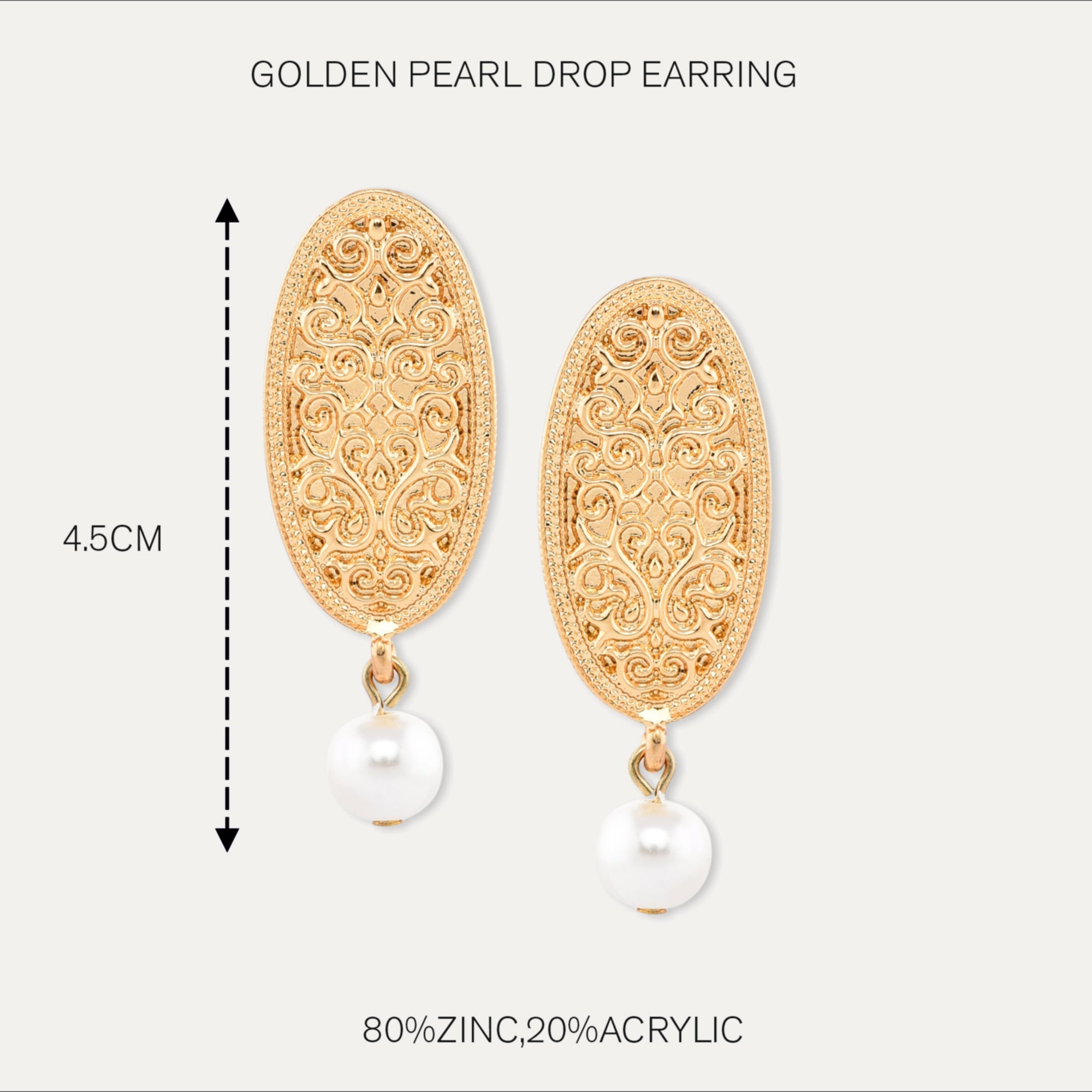 Accessorize London Women's Gold Pearl Drop Earring