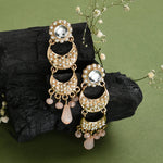 Accessorize London Women's Pink Gold Filigree Short Drop Earrings