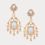 Accessorize London Women's Gold Diamante Drop Earrings