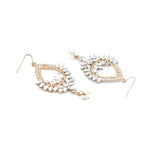 Accessorize London Gold Diamante Long Drop Earring, One Size