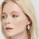 Accessorize London Women's Siler Filigree Leaf Drop Earring