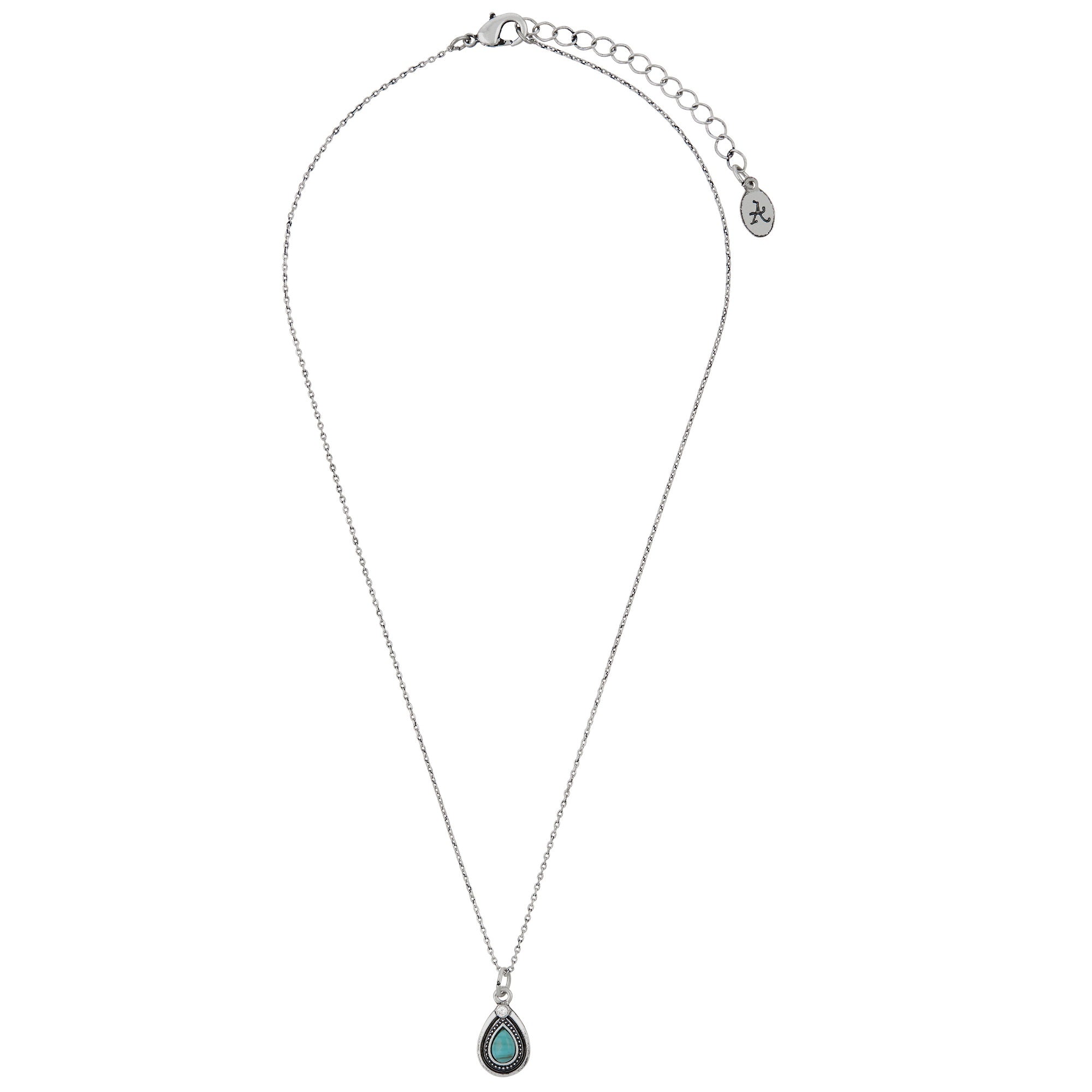 Accessorize London Women's Turq Teardrop Pendant Necklace