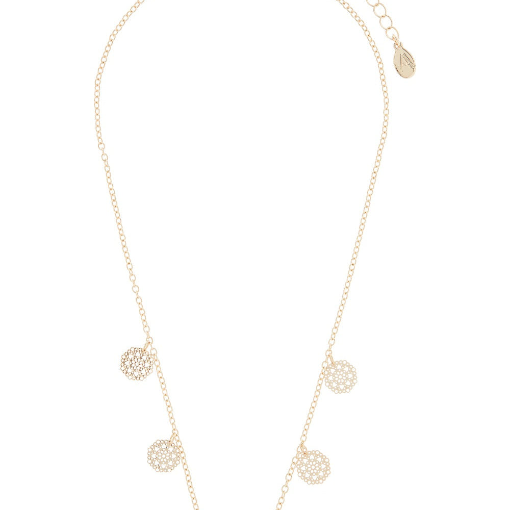 Accessorize London Women'S Gold Filigree Discy Pendant Necklace
