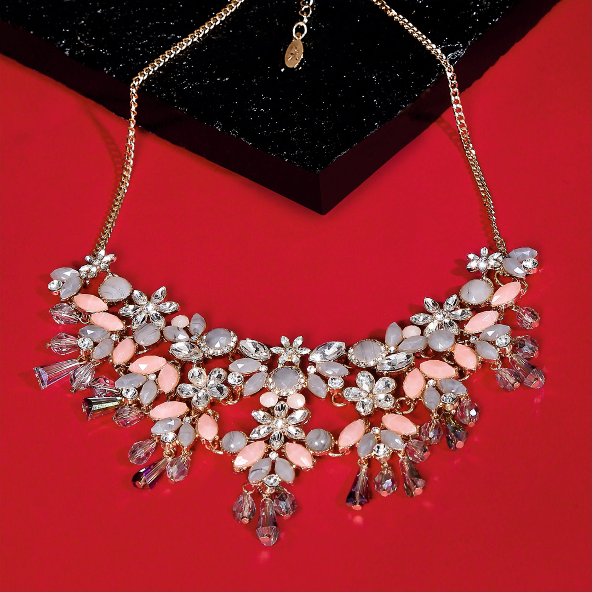 Peach hot sale statement necklace