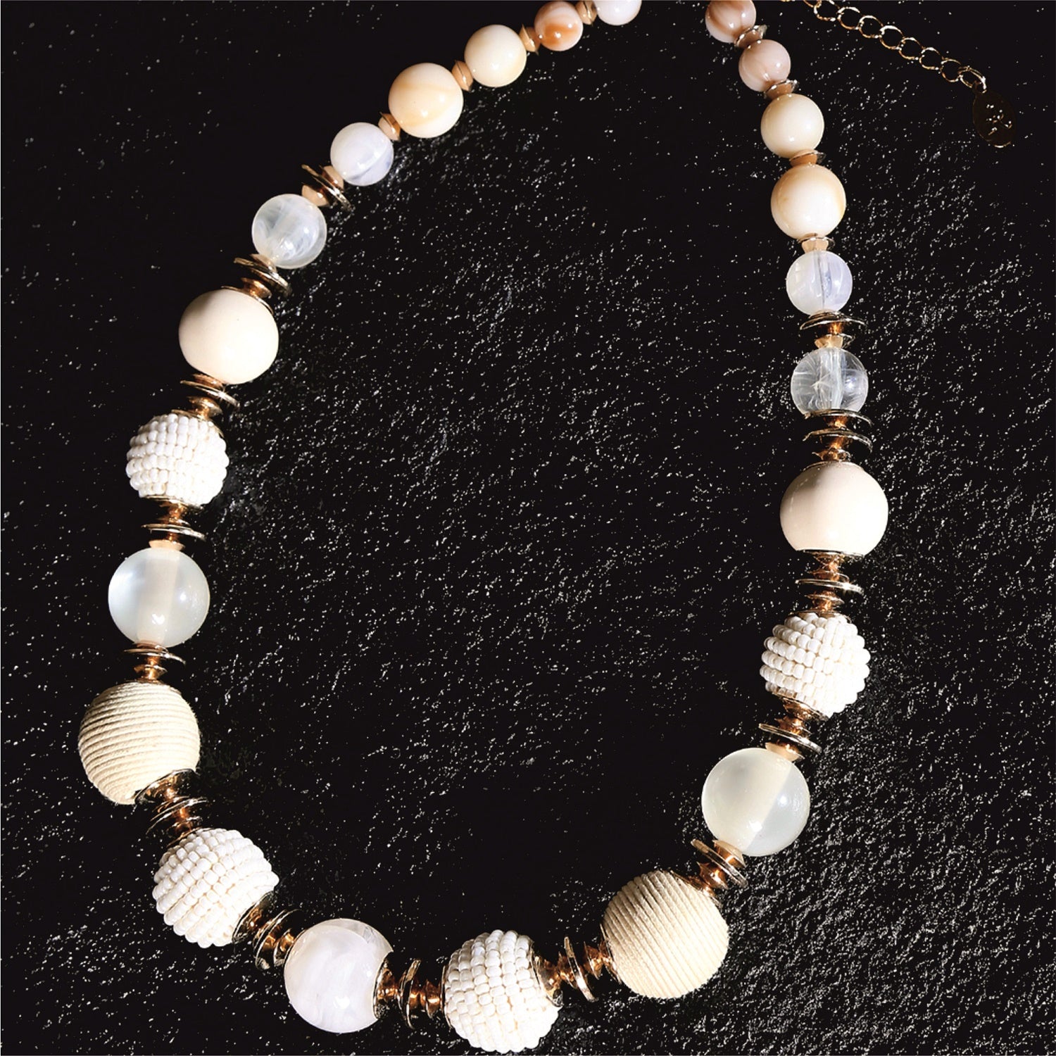 Accessorize London Beaded White Necklace Collar Necklace For Women