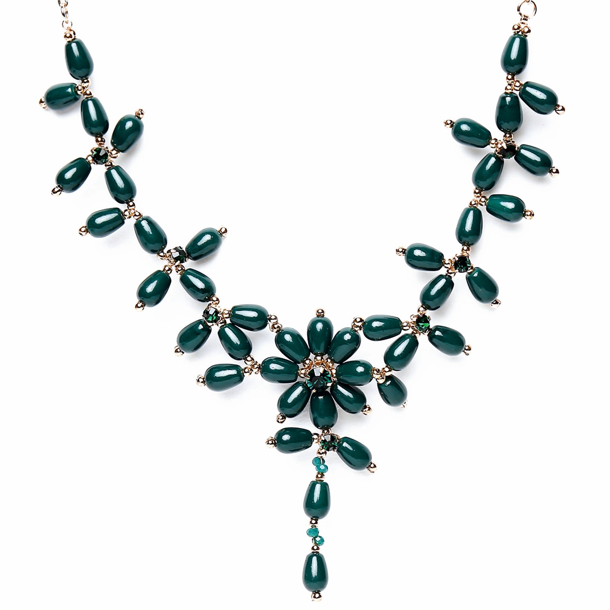 Accessorize London Cross Bead Necklace Zinc Necklace