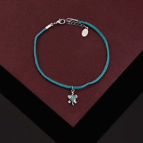 Accessorize London Women'S Blue Tammy Turtle Charm Anklet