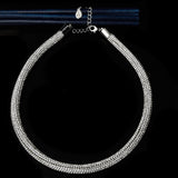 Accessorize London Women's Silver Rhinestone Tube Necklace