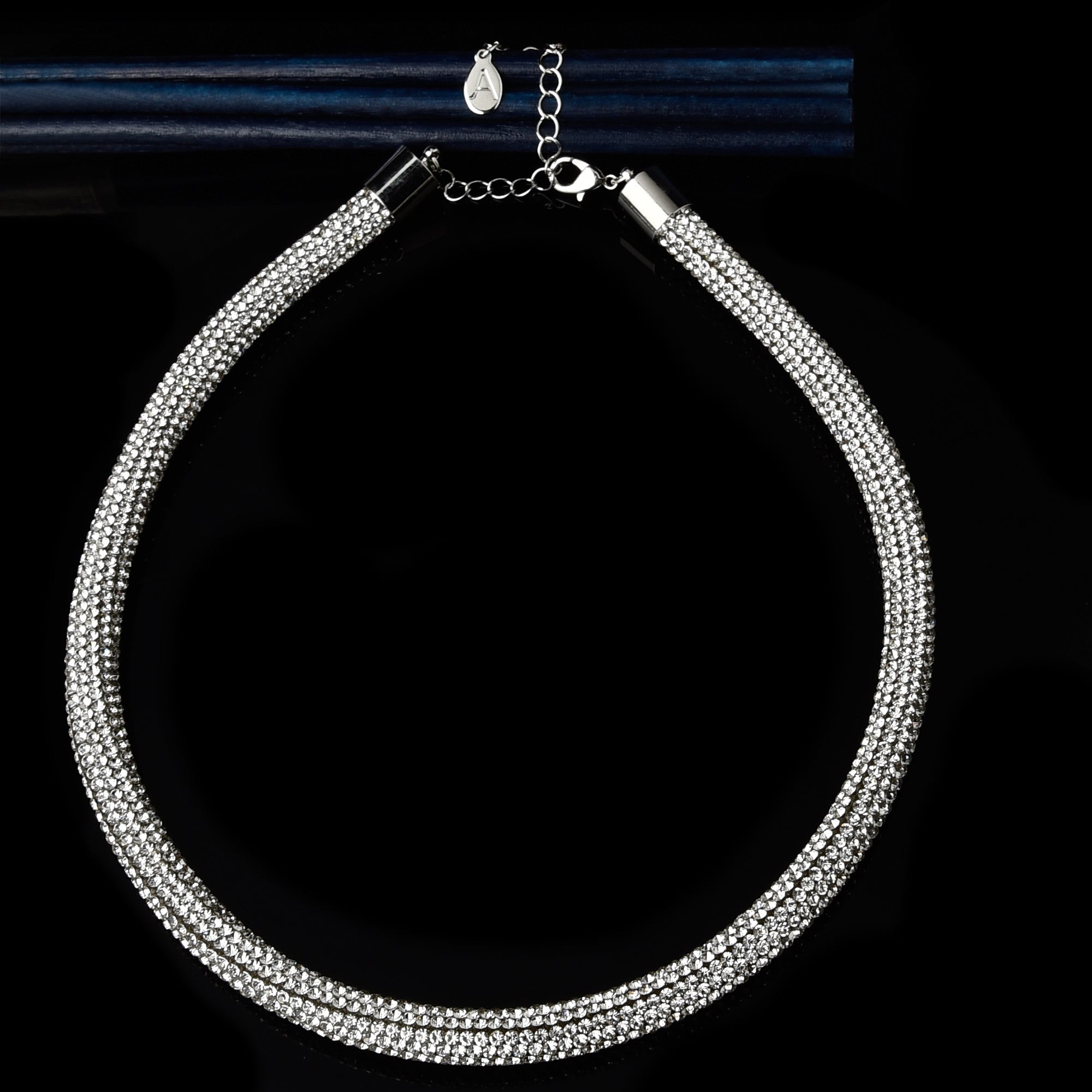 Rhinestone Rope Necklace - 3X Bundle 16 / Crystal | Rose Gold | Jet Black