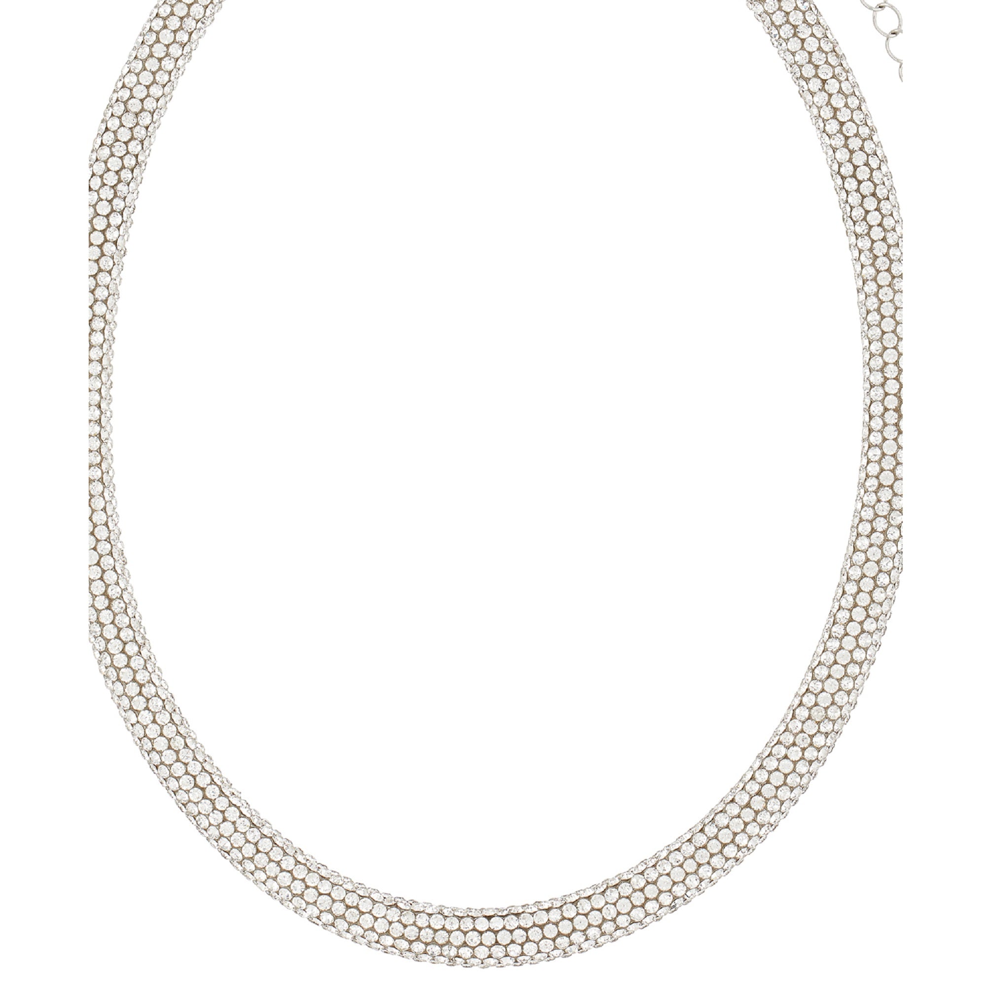 Accessorize London Women's Silver Rhinestone Tube Necklace