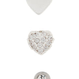 Accessorize London Women's Set Of 3 Heart Flatback Earrings