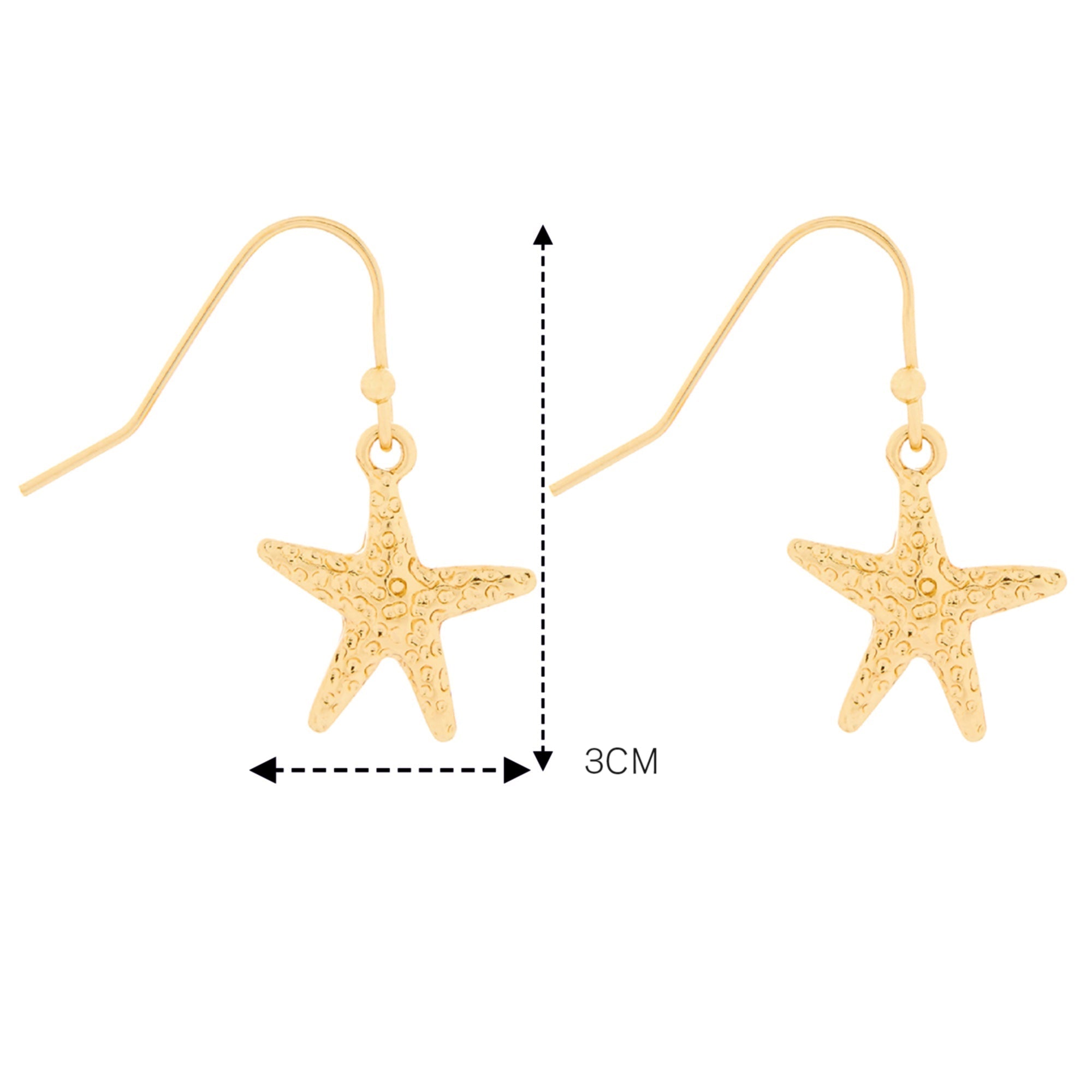 Accessorize London Starfish Short Drop Earrings