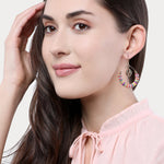 Accessorize London Women's Conchy Shell Sequin Hoop Earrings