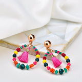 Accessorize London Limoncello Ivory Coast Hoop Earrings