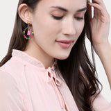 Accessorize London Limoncello Ivory Coast Hoop Earrings