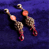 Accessorize London Pink Mini Drops Drop Earrings For Women