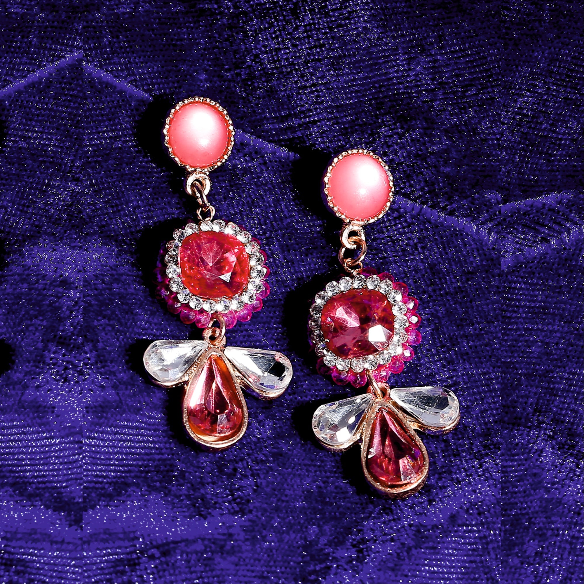 Accessorize London Sparkle Pink Earrings Hoop Earrings For Women