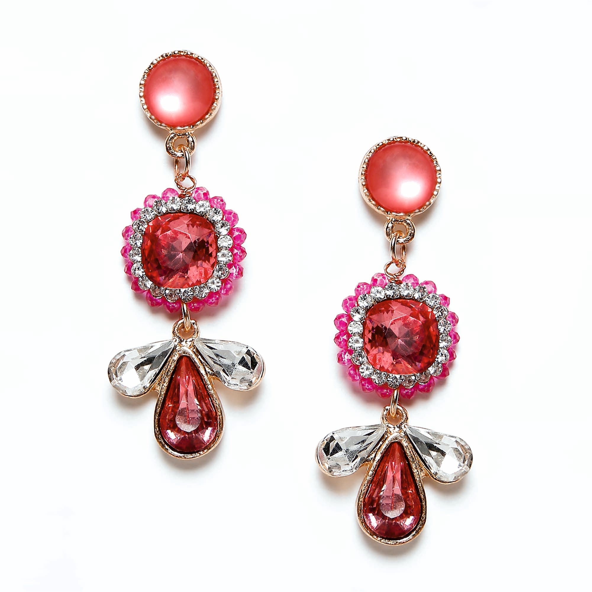 Accessorize London Sparkle Pink Earrings Hoop Earrings For Women