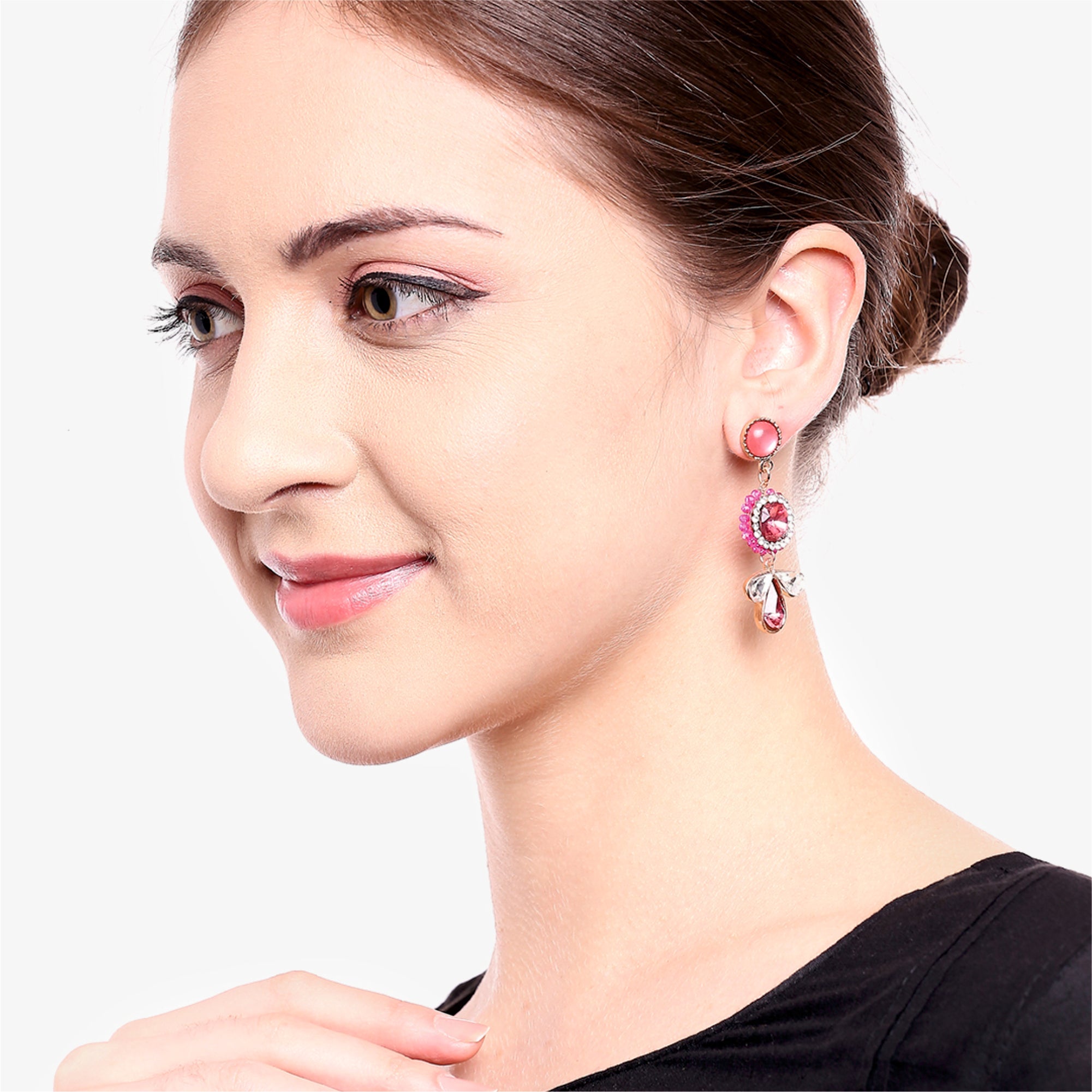 Accessorize London Sparkle Pink Earrings Hoop Earrings For Women
