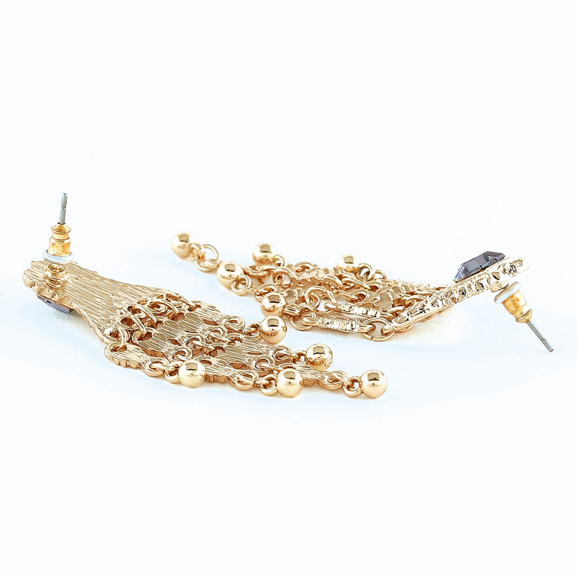 Accessorize London Leaf Earrings Zinc Drops & Danglers