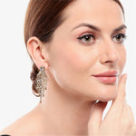 Accessorize London Leaf Earrings Zinc Drops & Danglers