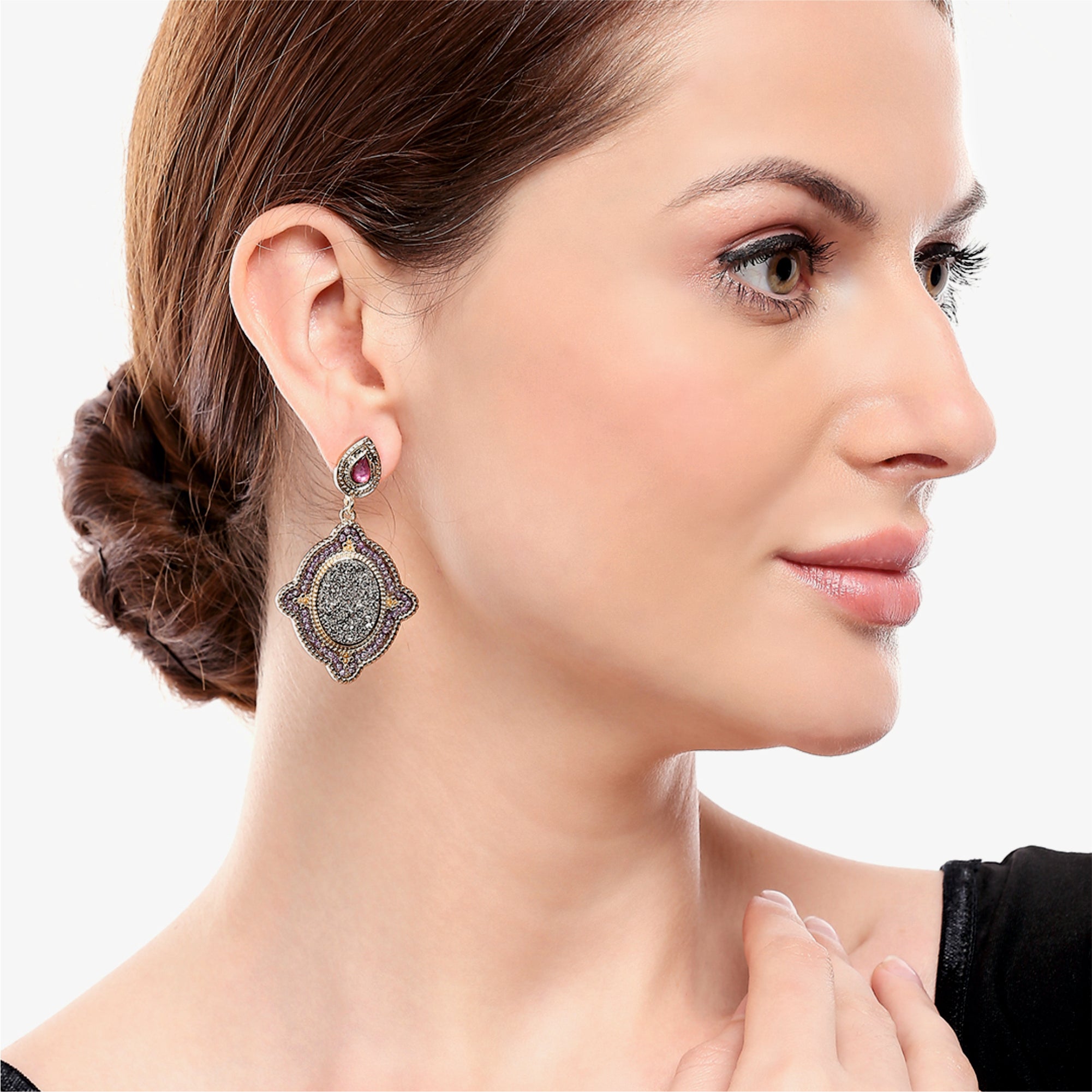 Accessorize London Sparkle Earrings Zinc Drops & Danglers