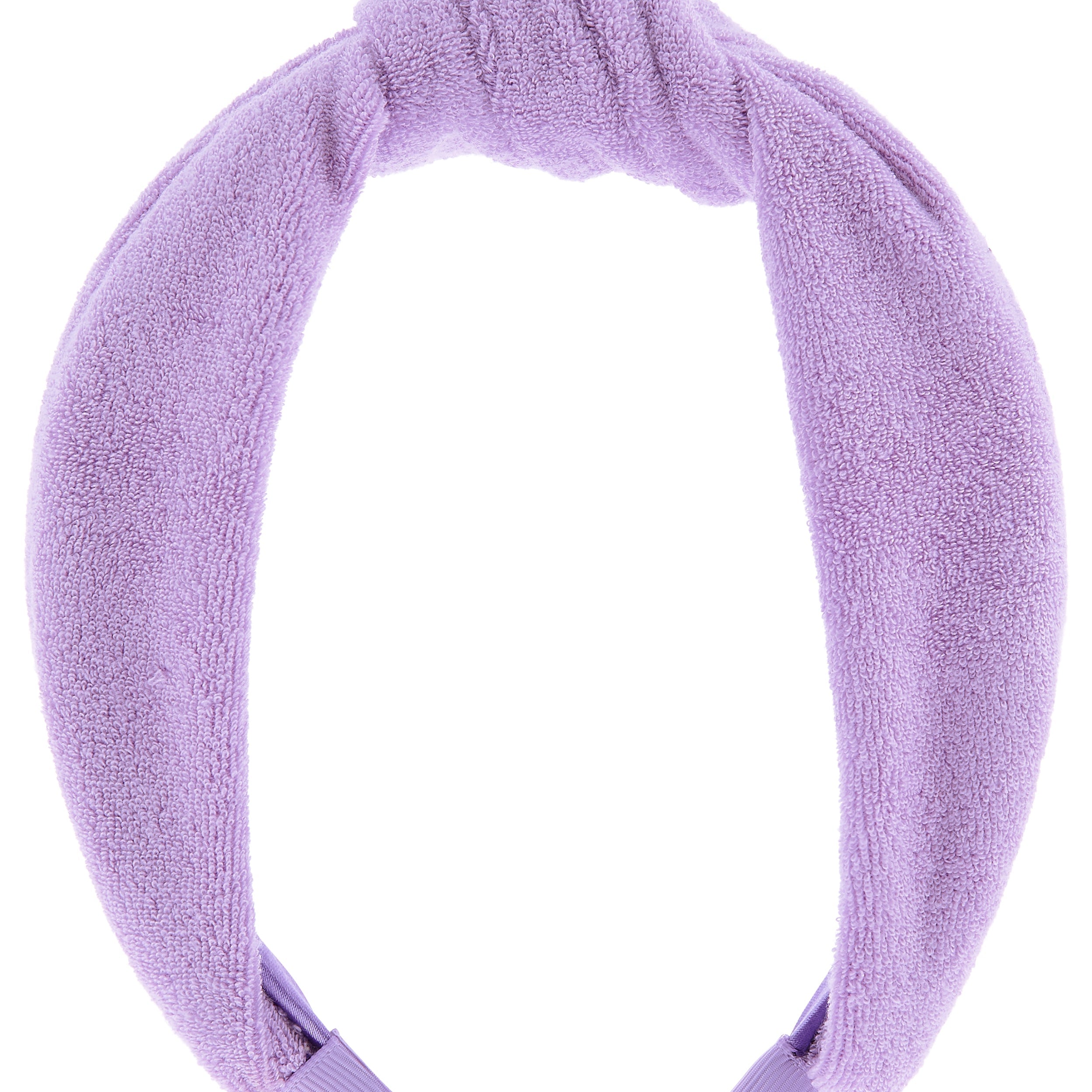 Accessorize London Women's Lavender Purple Towelling Wide Knot Hair Band