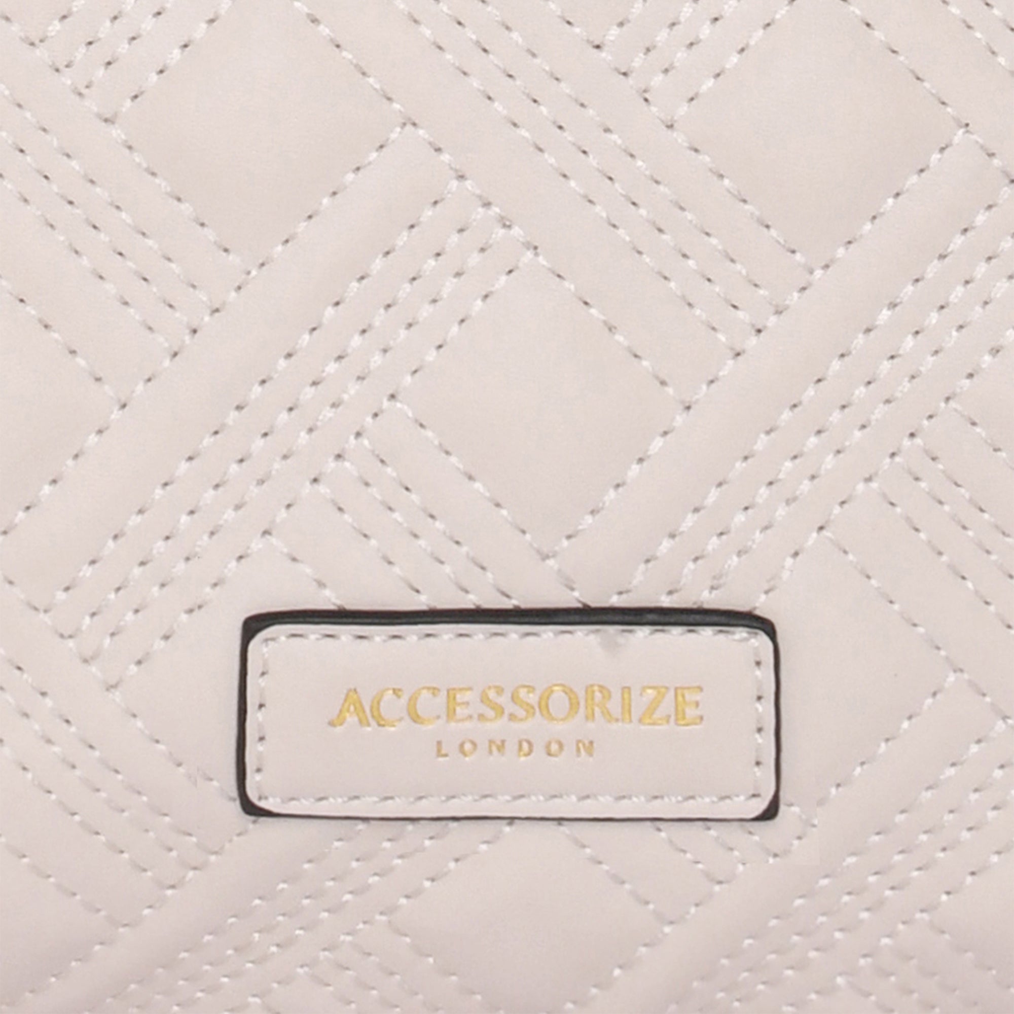 Accessorize London Women's Oversized White Ayda Quilted Adjustable Shoulder Sling Bag