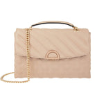 Accessorize London Women's Ayda Quilted Shoulder Bag Nude