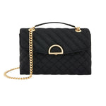 Accessorize London Women's Mini Quilted Charcoal Black Ayda Sling Bag