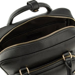 Accessorize London women's Faux Leather Black Harriet Backpack bag