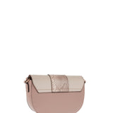 Accessorize London Women's Peach Pink Buckle Saddle Sling Bag