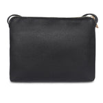 Accessorize London Women's Faux Leather Black Elly Front Pocket Sling Bag