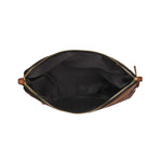 Accessorize London Women's Faux Leather Tan Elly Front Pocket Sling Bag