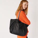 Accessorize London Women's Black Recycled Packable Shopper Bag