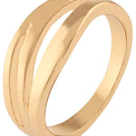 Accessorize London Women'S Gold Chunky Wave Ring