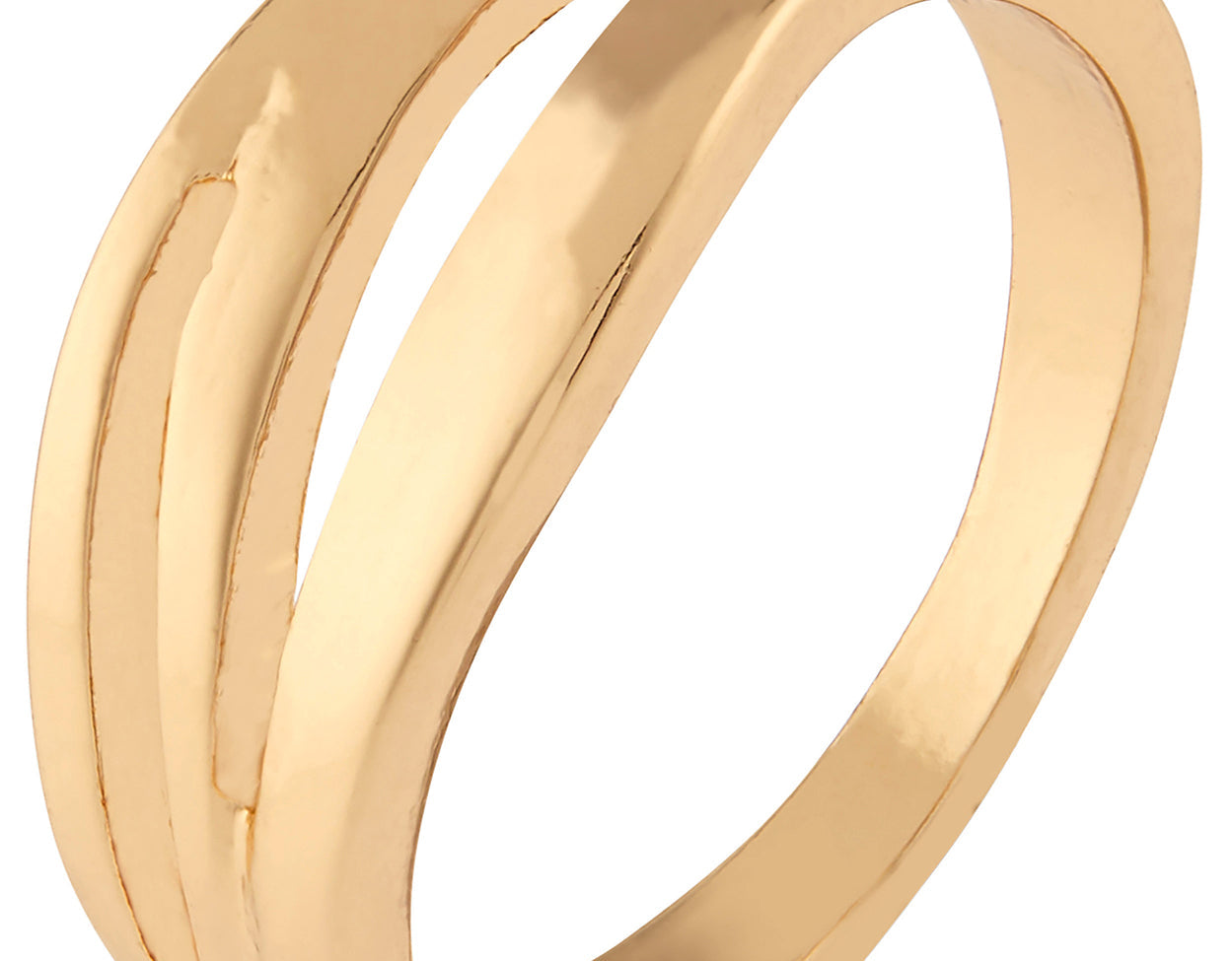 Accessorize London Women's Chunky Wave Ring Medium