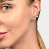 Accessorize London Women's Pearl & Circle Stud Earrings