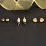 Accessorize London Women's Set Of 3 Leaf Stud Earrings