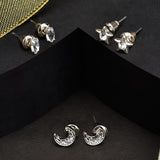 Accessorize London Women's Set Of 3 Celestial Stud Earrings