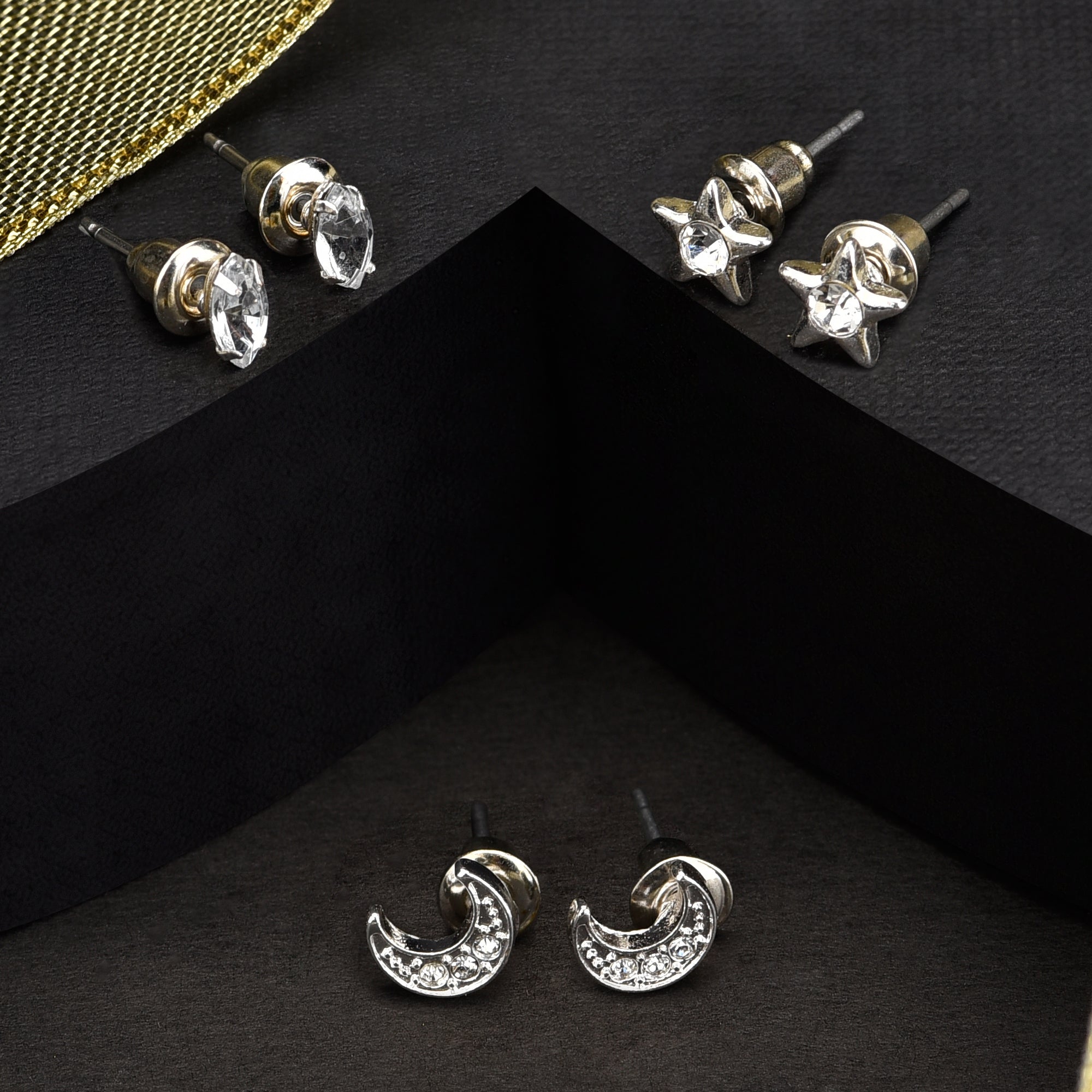 Gold Amethyst Celestial & Pearly Earrings 4-Pack - Lovisa