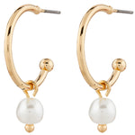 Accessorize London Pearl Drop Hoop Earrings