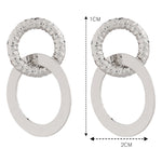 Accessorize London Textured Circle Link Short Drop Earrings