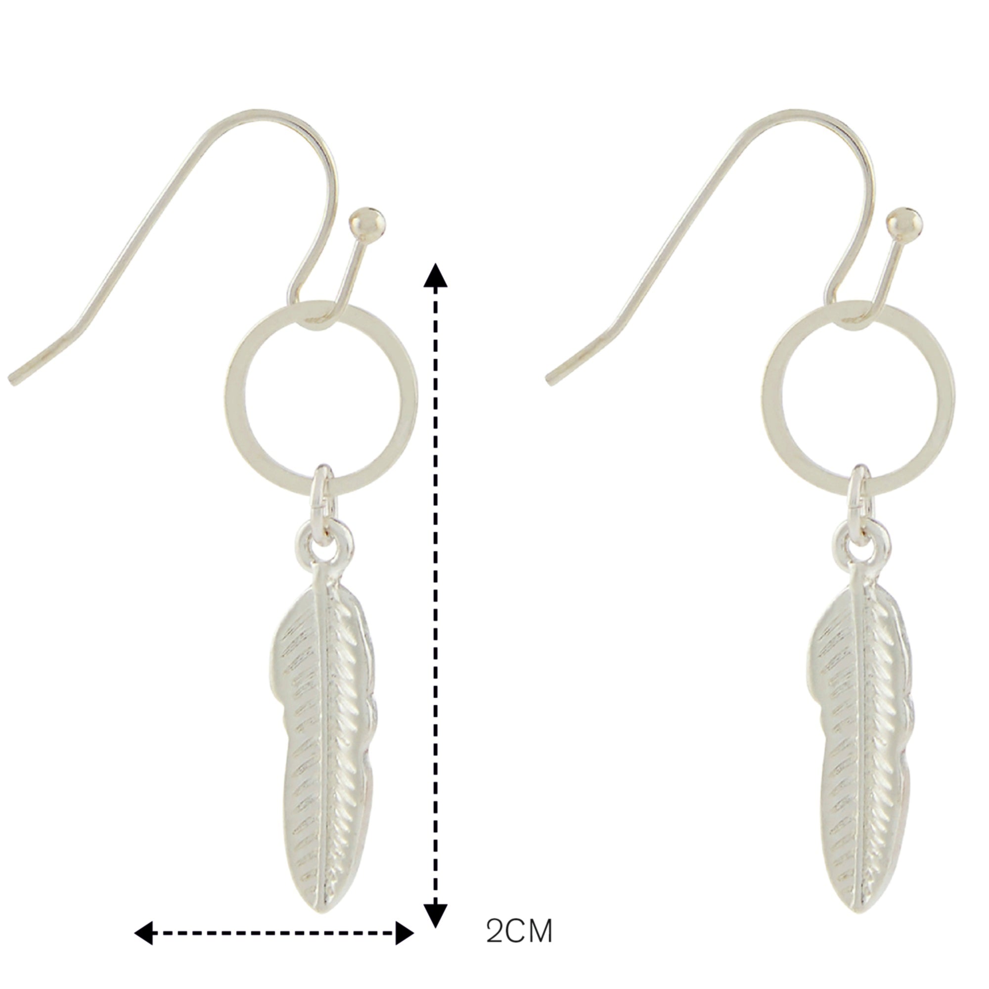 Accessorize London Women's Tiny Leaf Short Drop Earrings