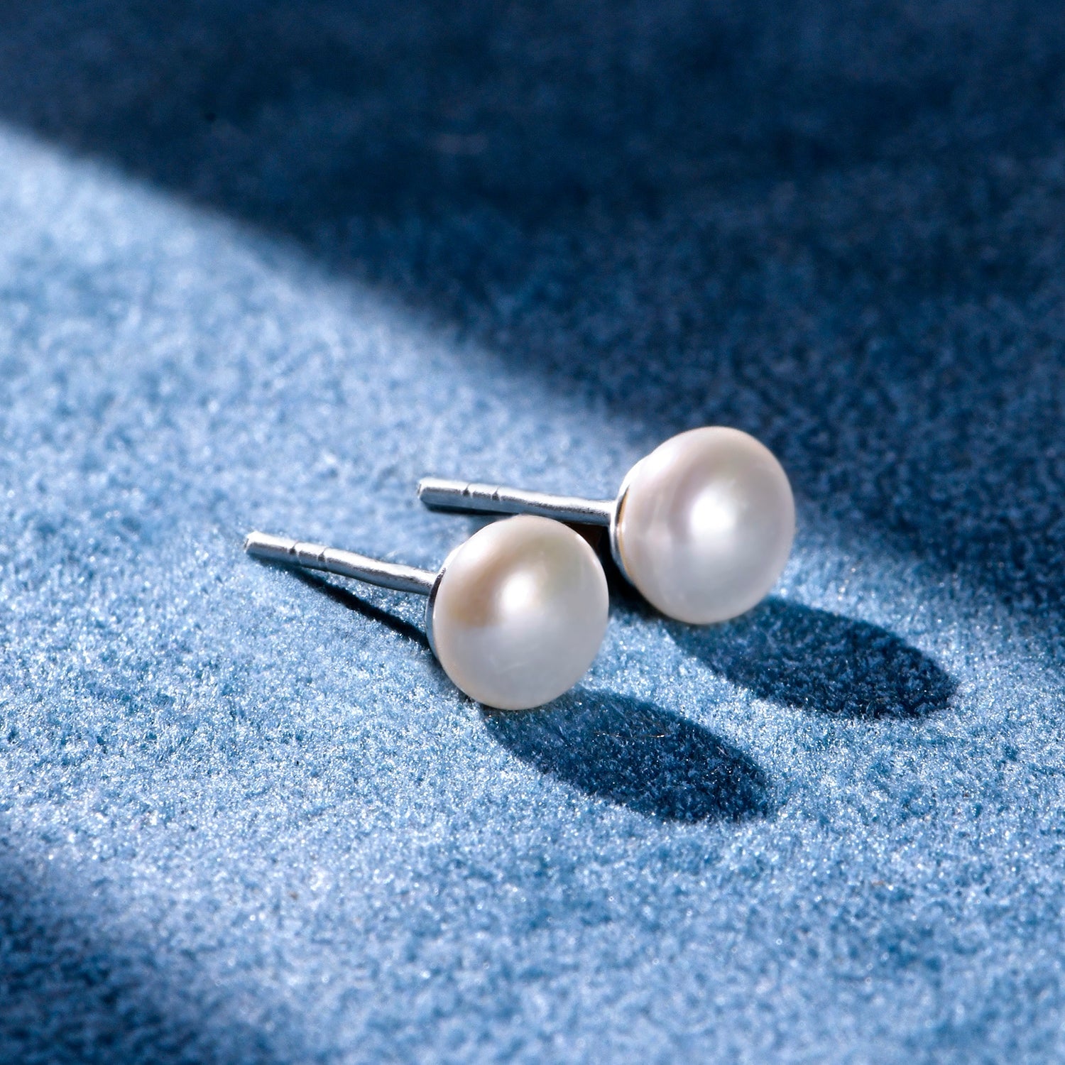 CZ sterling silver Long pearl drop dangler earrings at ₹2550 | Azilaa