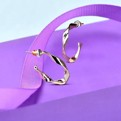 Accessorize London Small Twist Hoop Earrings