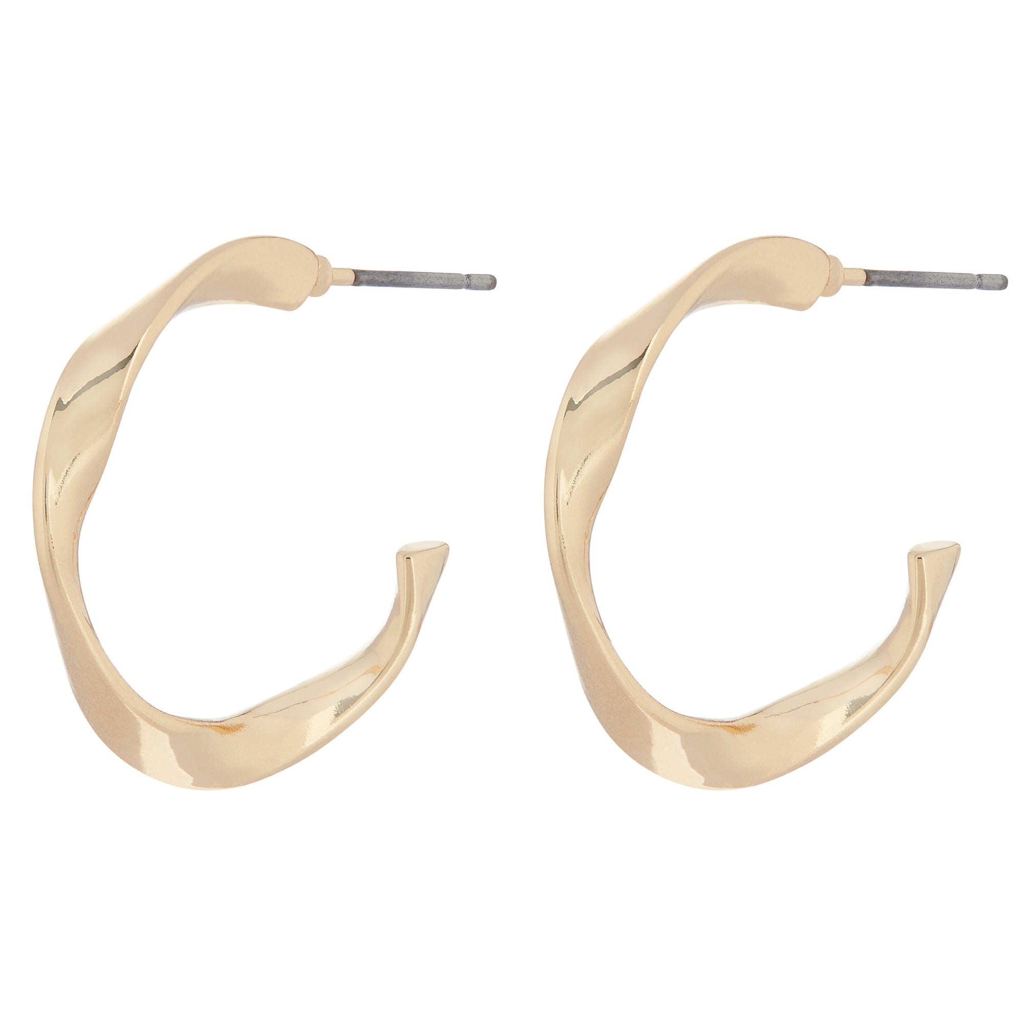 Accessorize London Small Twist Hoop Earrings